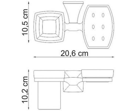 Держатель стакана и мыльницы WasserKRAFT Wern K-2526 – изображение 4