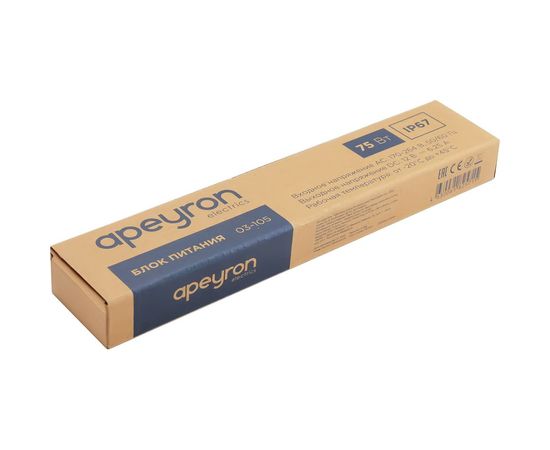 Блок питания Apeyron 12В, 75Вт, IP67, 170-264В, 6,25А, алюминий, серебро / 03-105 – изображение 4