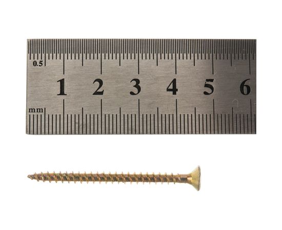 Универсальный саморез по дереву КрепСтройГрупп 3,5х45 желтый цинк, 300 шт. 145411 – изображение 4