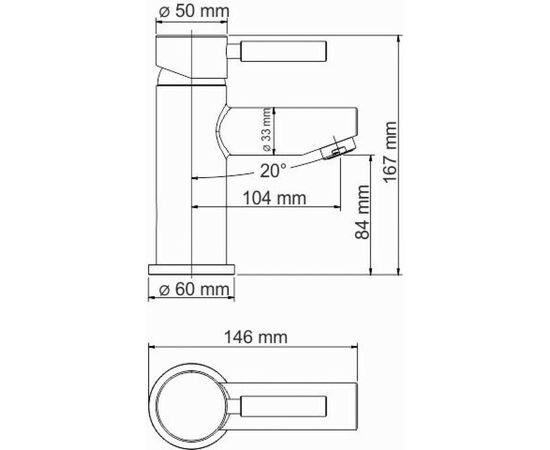 Термостатический смесит��ль для умывальника WasserKRAFT Main Thermo 4103T – изображение 4
