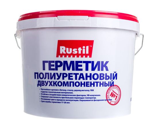 Полиуретановый герметик Рустил 2К, 12 кг, белый 61458007 – изображение 5