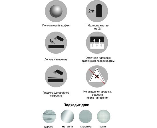 Краска аэрозольная полуматовая CORALINO SATIN RAL7035 светло-серый CS7035 – изображение 5