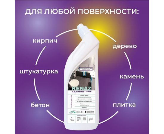Средство для удаления плесени KENAZ антиплесень 0,8л 810024 – изображение 12