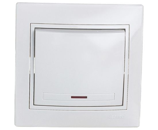 Выключатель с подсветкой LEZARD MIRA белый с белой вставкой 701-0202-111 – изображение 2