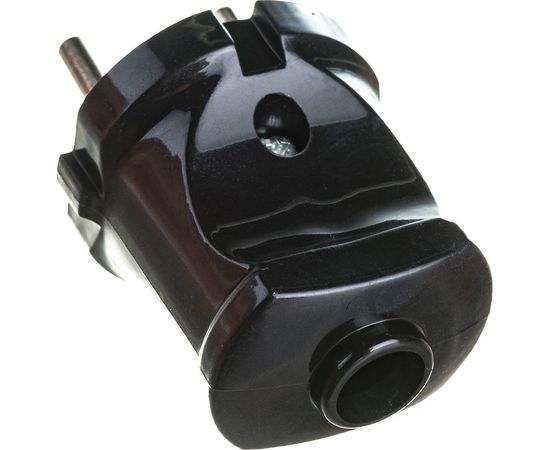 Прямая вилка IN HOME 10А черная 4242 4690612009032 – изображение 2