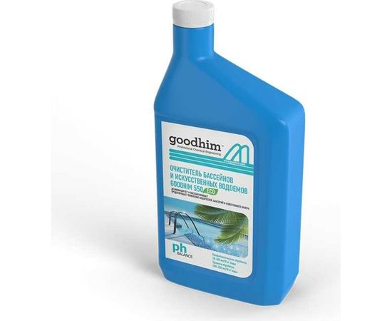 Бесхлорный очиститель бассейнов и искусственных водоемов Goodhim 550 ECO 1л 20441 – изображение 3