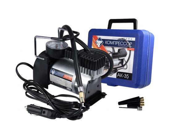 Компрессор Nova Bright АК-35 35 л/мин., 140 PSI, 12 В, металлический корпус, пластиковый кейс 47159 