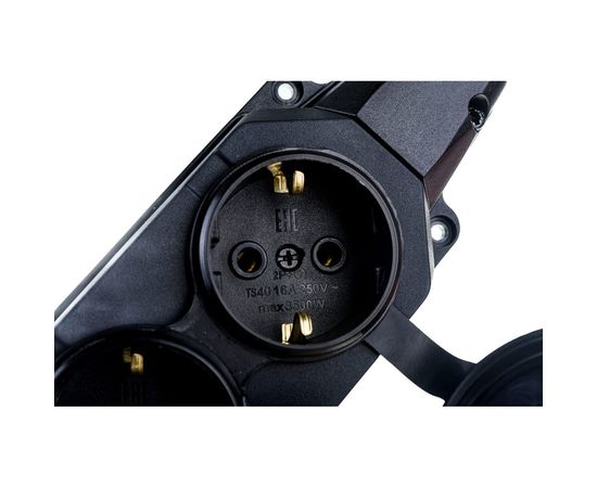 Каучуковая колодка ЭРА K-4e-B-IP44 с/з 4гн 16A IP44 черная Б0044546 – изображение 2