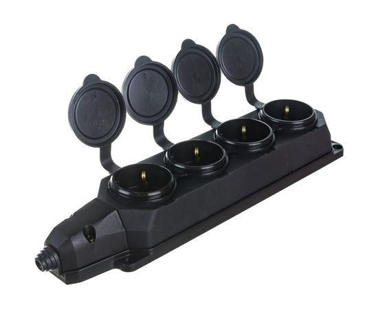 Каучуковая колодка ЭРА K-4e-B-IP44 с/з 4гн 16A IP44 черная Б0044546 – изображение 3