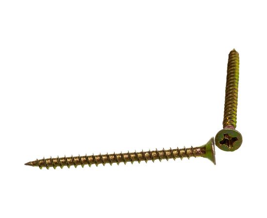 Шуруп Качественный КРЕПЕЖ желтый цинк 3,5x45, 160 шт. 0300447 КЧ – изображение 3