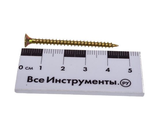 Шуруп Качественный КРЕПЕЖ желтый цинк 3,5x45, 160 шт. 0300447 КЧ – изображение 4