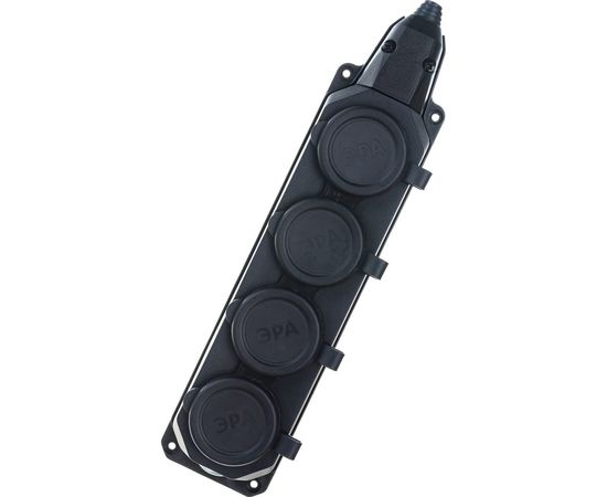 Каучуковая колодка ЭРА K-4e-B-IP44 с/з 4гн 16A IP44 черная Б0044546 – изображение 4