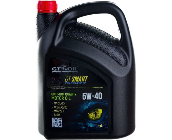 Моторное масло GT OIL Smart SAE 5W-40 API SL/CF, 4 л 8809059408858 