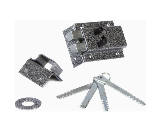 Накладной замок Делга Комаз ПХК прямоугольный ригель 4005 