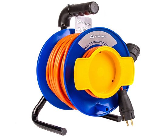 Удлинитель АТЛАНТ ПВС Атом 2х1 40м на садовой катушке 40276 