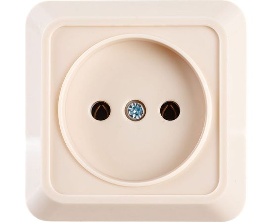 Розетка открытой установки 2П IP20 10А, слоновая кость TDM Ладога SQ1801-0014 