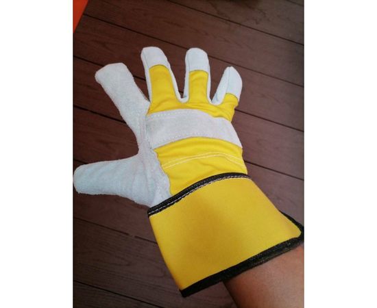 Комбинированные кожаные перчатки Jeta Safety Sigmar Light, серый/желтый, размер 10/XL JSL-101-10/XL – изображение 12