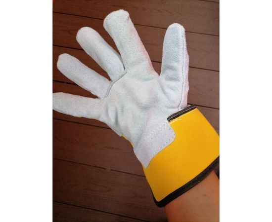 Комбинированные кожаные перчатки Jeta Safety Sigmar Light, серый/желтый, размер 10/XL JSL-101-10/XL – изображение 13