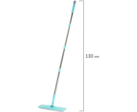 Швабра с отжимом и двухкамерным ведром ЛАЙМА LAIMA COMPACT MOP 3 насадки из микрофибры, 7 литров 607389 – изображение 15