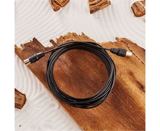 Кабель REXANT ВЧ ТВ гнездо - ТВ штекер, длина 7 метров, чeрный 17-5015 – изображение 2