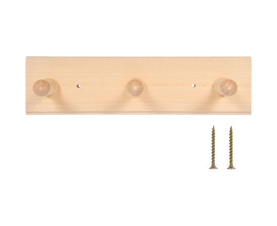 Вешалка 3-х рожковая Банные штучки, липа, 30х7 см 32135 – изображение 2