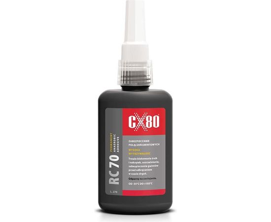 Фиксатор резьбы высокой прочности CX80 зеленый RC70 50ML 090 – изображение 2