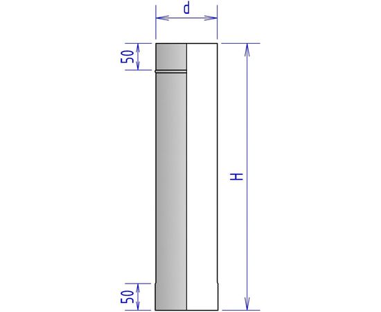 Труба ФЕНИКС ДЫМОХОДЫ 1Т 500х115, 409 1.0 000002344 – изображение 2