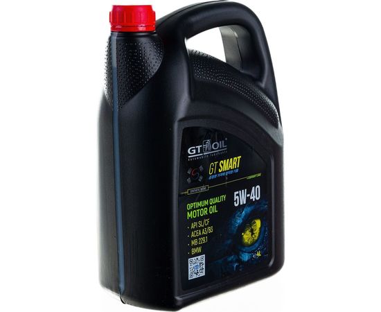 Моторное масло GT OIL Smart SAE 5W-40 API SL/CF, 4 л 8809059408858 – изображение 2