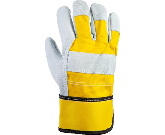 Комбинированные кожаные перчатки Jeta Safety Sigmar Light, серый/желтый, размер 10/XL JSL-101-10/XL – изображение 3