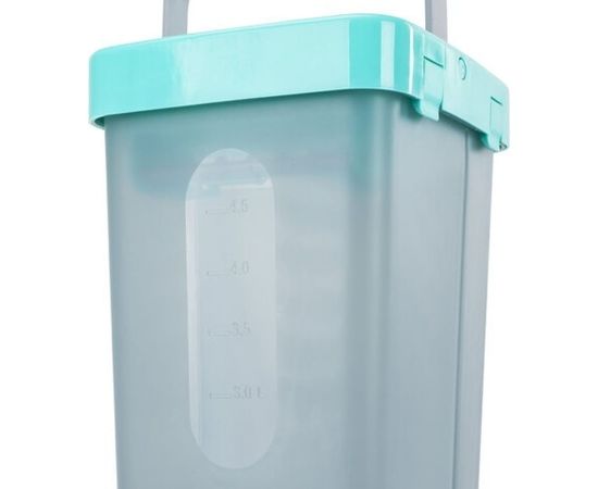 Швабра с отжимом и двухкамерным ведром ЛАЙМА LAIMA COMPACT MOP 3 насадки из микрофибры, 7 литров 607389 – изображение 3