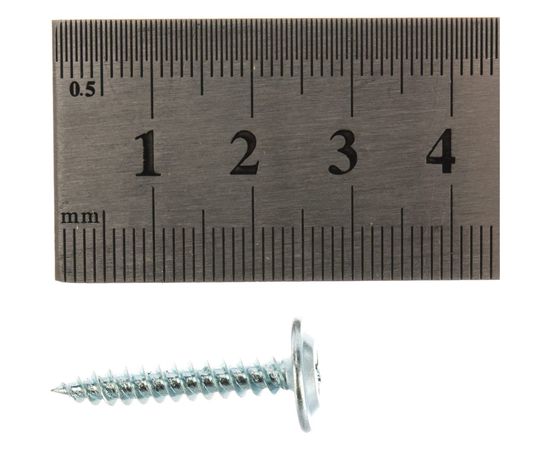 Саморез для металла с прессшайбой ЦКИ 4.2х25 остроконечный Ц ПРОФИ 48790 – изображение 3