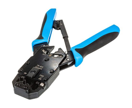 Обжимной инструмент для разъемов RJ-50, RJ-45, RJ-12, RJ-11 /10P10C Hyperline HT-200AR 8P8C типа 35548 – изображение 4