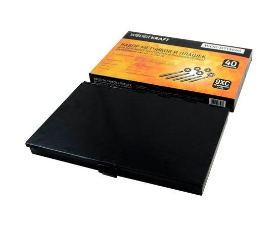 Набор метчиков и плашек 4NC40-1/2NF20 WIEDERKRAFT 40 предметов, дюймовая резьба WDK-DTI3040 – изображение 4