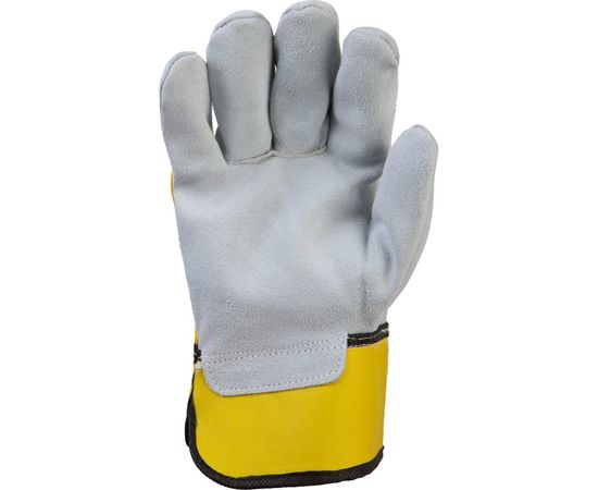 Комбинированные кожаные перчатки Jeta Safety Sigmar Light, серый/желтый, размер 10/XL JSL-101-10/XL – изображение 4