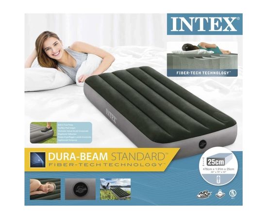 Надувной матрас Intex 76х191х25см, встроенный ножной насос, до 136кг 64760 – изображение 4