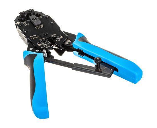 Обжимной инструмент для разъемов RJ-50, RJ-45, RJ-12, RJ-11 /10P10C Hyperline HT-200AR 8P8C типа 35548 – изображение 5