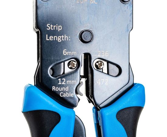 Обжимной инструмент для разъемов RJ-50, RJ-45, RJ-12, RJ-11 /10P10C Hyperline HT-200AR 8P8C типа 35548 – изображение 6