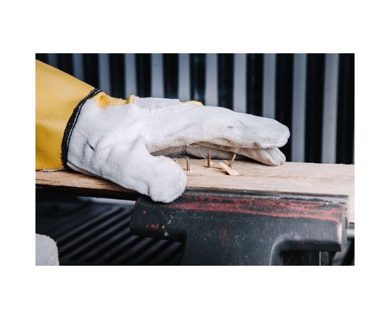 Комбинированные кожаные перчатки Jeta Safety Sigmar Light, серый/желтый, размер 10/XL JSL-101-10/XL – изображение 7