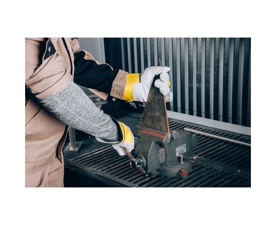 Комбинированные кожаные перчатки Jeta Safety Sigmar Light, серый/желтый, размер 10/XL JSL-101-10/XL – изображение 10