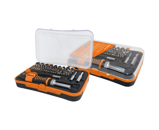 Набор отверток TDM Алмаз реверсивная и тонкая, в комплекте биты и головки, №4, 65 предметов SQ1019-0204 