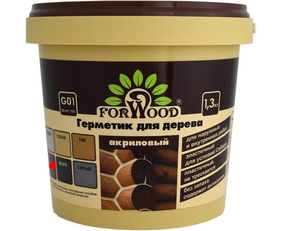 Герметик для дерева Forwood ВДАК-1501 дуб, 1,3 кг 141282 