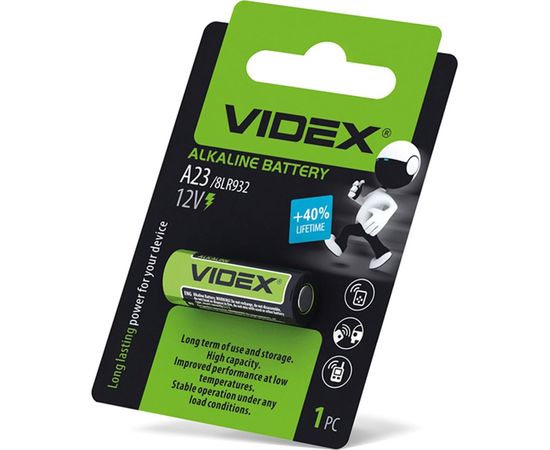 Элемент питания алкалиновый VIDEX A23/MN21/VR22/L10281 1 шт. в блистере VID-A23-1BL 