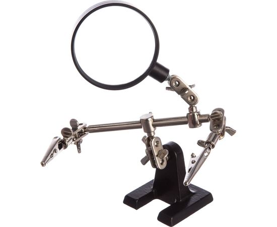 Держатель третья рука с лупой х2.5 HT-390 (ZD-10R) REXANT 12-0251-4 