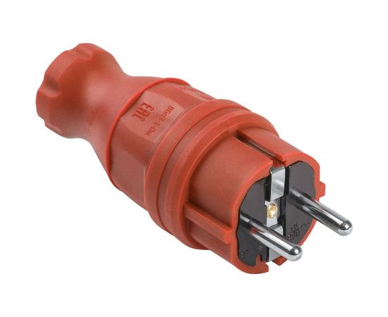 Прямая вилка IEK ВБп3-1-0м ОМЕГА IP44 красная PKR01-016-2-K04 