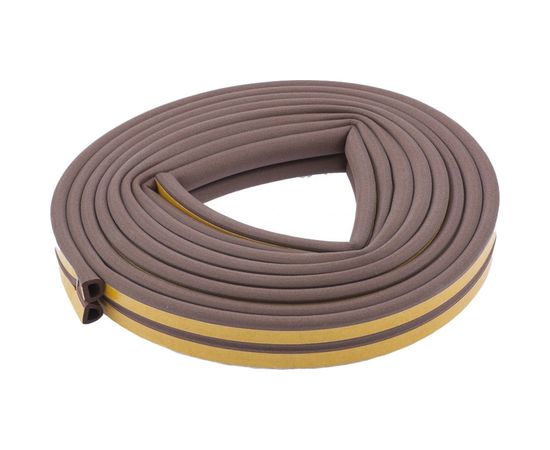 Самоклеящийся уплотнитель Сибртех профиль D коричневый 24 м 93938 