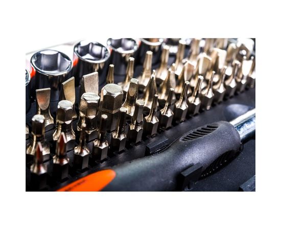 Набор отверток TDM Алмаз реверсивная и тонкая, в комплекте биты и головки, №4, 65 предметов SQ1019-0204 – изображение 14