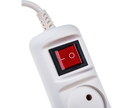 Удлинитель без заземления с выключателем ЭРА U5s3m2x1, 5гн, 3м, ПВС, 2х1мм2, 10А 20/600 Б0044056 – изображение 2