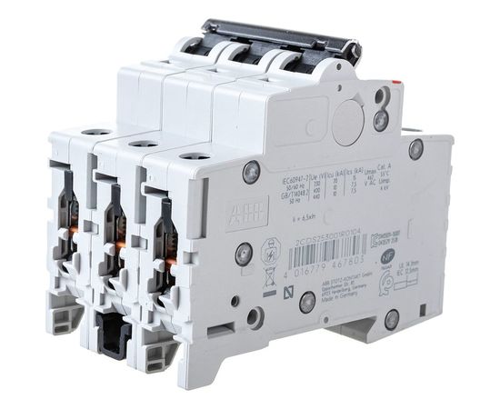 Автоматический модульный выключатель ABB 3п C S203 6кА 10А 2CDS253001R0104 – изображение 2