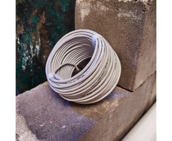 Кабель REXANT UTP 4PR 24AWG, CU , CAT5e, 100 МГц, PVC, серый, бухта 25 м 01-0043-25 – изображение 3