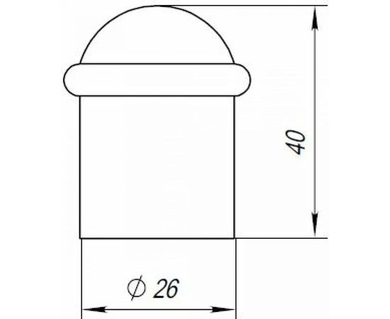 Дверной упор PUNTO DS PF-40 SN-3 матовый никель 34737 – изображение 3